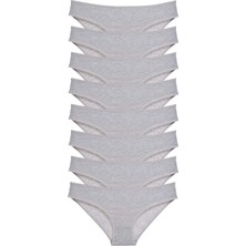 Royaleks 8 Adet Süper Eko Set Likralı Kadın Slip Külot Gri