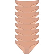 Royaleks 8 Adet Süper Eko Set Likralı Kadın Slip Külot Ten