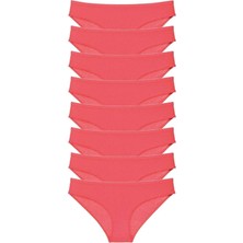 Royaleks 8 Adet Süper Eko Set Likralı Kadın Slip Külot Fuşya