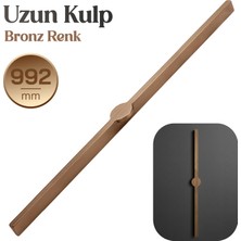 Badem10 Saral Çizgili  Saten Bronz Kulp 992 mm 99,2 cm Mobilya Çekmece Mutfak Dolabı Dolap Kapak Kulplar