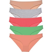 Royaleks 5 Adet Eko Set Likralı Kadın Slip Külot Soft Renkler