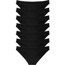 Royaleks 7 Adet Süper Eko Set Likralı Kadın Slip Külot Siyah