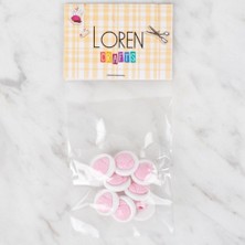 Durukar Loren Crafts 8 Li Açık Pembe Düğme - 645