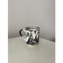 Renk El Sanatları El Işçiliği Seramik Kupa-Kapadokya Balon ve At Desenli Özel Tasarım Mug