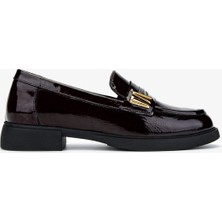 Valmenti Kadın Hakiki Deri Bordo Rugan Loafer Ayakkabı 1105 5648 Bn Ayk Y26 Bordo Rgn