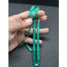 İskeçe Tesbih Uğur Şener Usta Eseri̇ 0.6 Şeffaf Deli̇m Çi̇ft Kat Ci̇lalı Ok Gi̇bi̇ Sıkma Kehri̇bar
