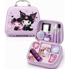 Mutlu Oyuncaklar Kuromi Çocuk Makyaj Seti Çantalı – Aynalı, Işıltılı Kozmetik Oyuncak Seti