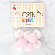 Durukar Loren Crafts Bebe Pembe 8'li Düğme - 3002