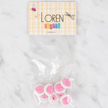 Durukar Loren Crafts 8 Li Pembe Uğur Böceği Düğme - 646