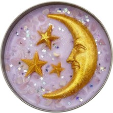 Anima Glow Maia Astro Myth Serisi - Ametist & Pembe Kuvars Taşlı %100 Soya Tasarım Mum
