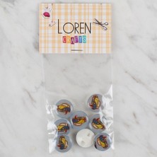 Durukar Loren Crafts 8 Li Mavi Araba Düğme - 694