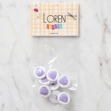 Durukar Loren Crafts 8 Li Lila Düğme - 624
