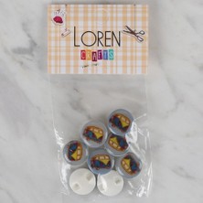 Durukar Loren Crafts 8 Li Mavi Minibüs Düğme - 698