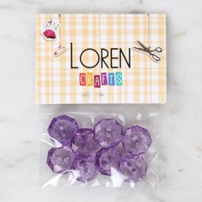 Durukar Loren Crafts Mor 8'li Düğme - 3066