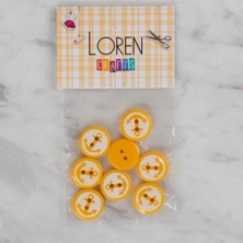 Durukar Loren Crafts 8 Li Sarı Çapa Düğme - 607