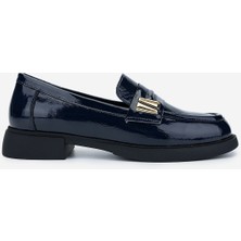 Valmenti Kadın Hakiki Deri Lacivert Loafer Ayakkabı 1105 5648 Bn Ayk Y26 Lacı Rgn