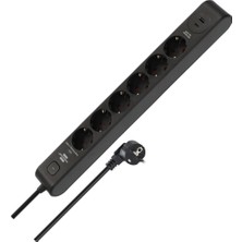 Brennenstuhl 6 Soketli 13.500A Akım Korumalı Priz + 20W Type-C Pd & 20W Usb-A Hızlı Şarj 2 Metre