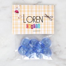 Durukar Loren Crafts Mavi 8'li Düğme - 3062