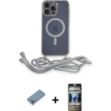 İlk El Grup Ieg™ iPhone 12 Pro Kılıf Eksen Özel Seri - Siyah 34D Hayalet Izgaralı Cam + Gökkuşağı Shine Kamera Lens Koruma Cam