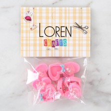 Durukar Loren Crafts Pembe 8'li Düğme - 3016