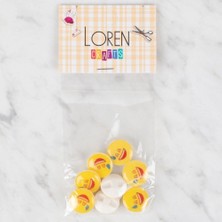 Durukar Loren Crafts 8 Li Sarı Düğme - 662