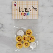 Durukar Loren Crafts 8 Li Sarı Düğme - 666