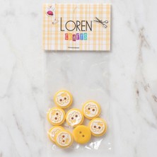 Durukar Loren Crafts 8 Li Sarı Kedi Düğme - 590
