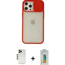 İlk El Grup Ieg™ iPhone 12 Pro Max Kılıf Vadi Çizgi - Siyah Polymer Nano Ekran Koruyucu + Gold Shine Kamera Lens