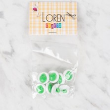 Durukar Loren Crafts 8 Li Yeşil Uğur Böceği Düğme - 649
