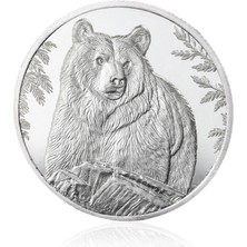 Gekas Kuyumculuk Ayı Figürlü Koleksiyonluk ve Yatırımlık Gümüş Sikke Coin