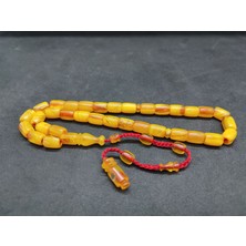 İskeçe Tesbih Isa Balkaya Usta Eseri̇ Eski̇ Usul Kat Kat Ipe Di̇zi̇li̇ Eski̇ Objeden Sıkma Kehri̇bar Sertifikalı 9658
