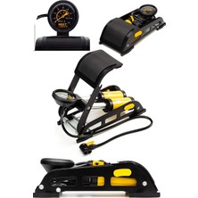 Moonshop Pro Seri Çift Piston Ayak Pompası Bisiklet, Top, Motorsiklet ,araba,karavan,minübüs Bot Şişirme.