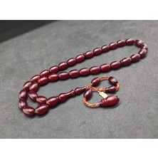 İskeçe Tesbih Isa Balkaya Usta Eseri̇ Eski̇ Usul Kat Kat Ipe Di̇zi̇li̇ Eski̇ Objeden Sıkma Kehri̇bar Sertifikalı 9662