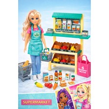 KoseToys Supermarket Setli Kaliteli Oyuncak Model Bebek Aksesuarlı Set