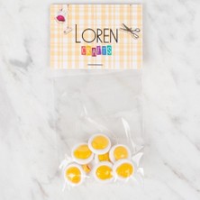 Durukar Loren Crafts 8 Li Sarı Uğur Böceği Düğme - 642