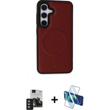 İlk El Grup Ieg™ Galaxy S24 Kılıf Zirve Işık Serisi - Siyah 3D Antistatik Cam Ekran Koruyucu + Titan Gri Pvd Metal Kamera Lens