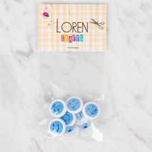 Durukar Loren Crafts 8 Li Turkuaz Gülen Yüz Düğme - 633