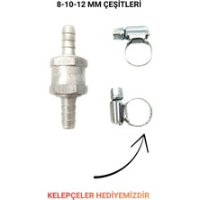 Mazot Depo Çek Valfi 10MM + Metal Kelepçe Seti