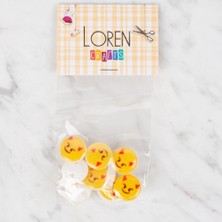 Durukar Loren Crafts 8 Li Sarı Düğme - 668