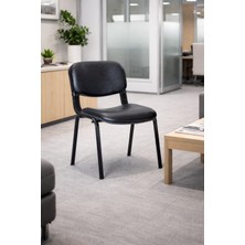 Office Furniture & Desing Siyah Ofis Büro Bekleme Misafir Form Koltuğu Sandalyesi 1ADET