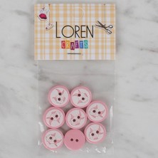 Durukar Loren Crafts Pembe 8 Li Balık Düğme - 570