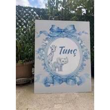 Nice Events Mavi Safari Temalı Ayaklı Karşılama Panosu 75X50