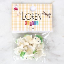 Durukar Loren Crafts Yeşil 8'li Düğme - 3031