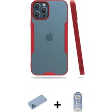 İlk El Grup Ieg™ iPhone 12 Pro Max Kılıf Atlas Asil Serisi - Siyah Joko Magic 5d Cam + Mavi Shine Kamera Lens Koruma Cam