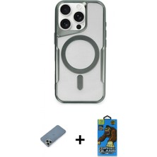 İlk El Grup Ieg™ iPhone 11 Pro Max Kılıf Yadigar Klasik Özel Seri - Siyah 18D Cam Ekran Koruyucu + Açık Yeşil Metal Kamera Lens Koruma Cam