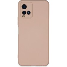 Beei Vivo Y21S Kılıf Nano Içi Kadife - Pudra