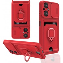 Beei Po M5 Kılıf Zuma Kartvizitli Yüzüklü - Kırmızı