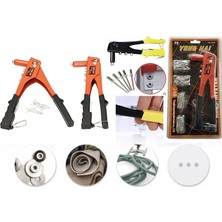 Eco Lounge Kalınlık Tek Yönlü El Perçin Tabancası 40 Yedekli ve 4 Çeşit Perçim