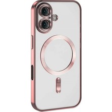 Pileli Store Pilelistore   iPhone 16 Plus Kılıf Kross Magneticsafe Kapak - Pembe