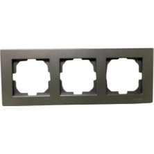 Ormey Üçlü Antrasit Priz Çerçevesi